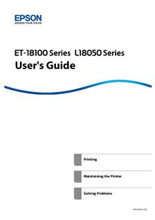 Epson ET 18100 series manual. Camera Instructions.